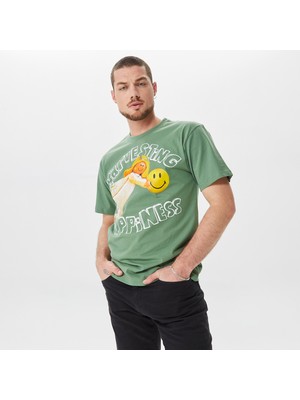 Market Smiley Angelic Erkek Yeşil T-Shirt