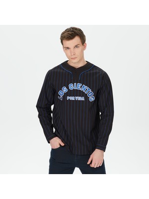 The Hundreds Victor Ls Woven Erkek Siyah T-Shirt