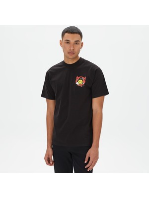 Market Smiley Inner Peace Erkek Siyah T-Shirt