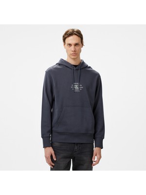 Calvin Klein Jeans Nyc Stamp Graphic Erkek Gri Hoodie