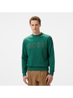 Boss We Basic Crew Erkek Yeşil Sweatshirt