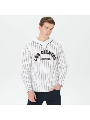 The Hundreds Victor Ls Woven Erkek Beyaz T-Shirt