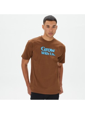 Market Grow With Us Erkek Kahverengi T-Shirt