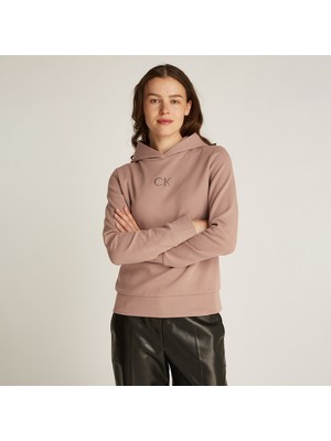 Calvin Klein Satin Regular Kadın Kahverengi Sweatshirt