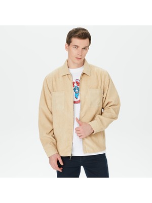 Huf Cornelius Zip Erkek Bej Gömlek