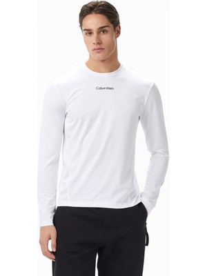 Calvin Klein Erkek Uzun Kollu Beyaz T-Shirt
