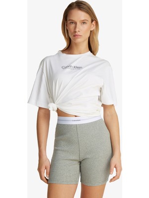 Calvin Klein Bike Kadın Gri Şort