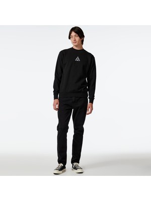 Huf Set Triple Triangle Crewneck Erkek Siyah Sweatshirt