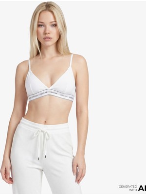 Guess Carrie Triangle  Kadın Beyaz Sütyen
