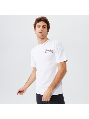 Market Thank You Rose Erkek Beyaz T-Shirt