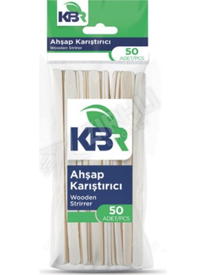 3 Adet Kbr Ahşap Karıştırıcı (Askılı) 50'li