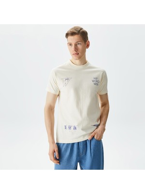 Huf Gundam Wing Heads Erkek Krem T-Shirt