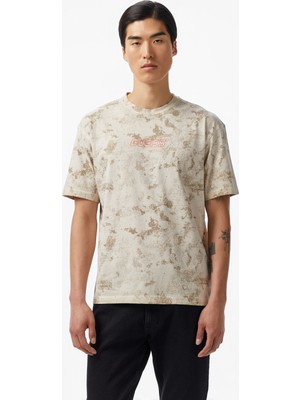 Guess Muscari Cn Mid Organiceam 180 Erkek Bej T-Shirt