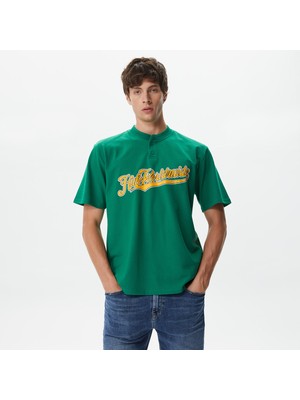 Huf Harlan Baseball Henley Erkek Yeşil T-Shirt