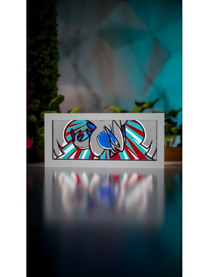 Jade Produck Lugia LED Işık Kutusu – 21X10 cm Pokémon Temalı Rgb Dekoratif Gece Lambası
