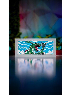 Jade Produck Efsanevi Gökyüzü Ejderhası Rayquaza LED Işık Kutusu