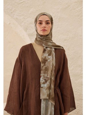Fresh Scarfs Lizzy Desen Rami Şal Sütlü Kahve