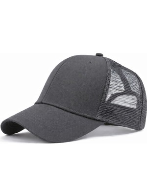 Moda Nokta Yazlık Fileli Düz Renk Arkası Ayaralanabilir Şapka