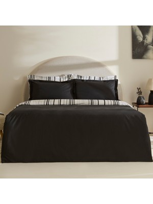 Karaca Home Cool Stripe Çift Kişilik Nevresim Takımı Siyah