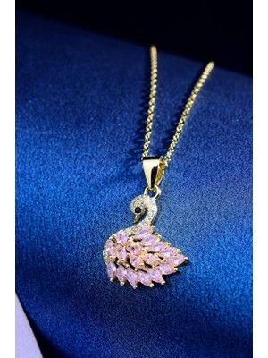 Innuendo Jewelry 925 Ayar Gümüş Taşlı Kuğu Kolye