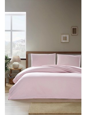 Özdilek -Colourist Pudra- Bamboo Lastikli Çarşaflı Tek Kişilik Pike Takımı