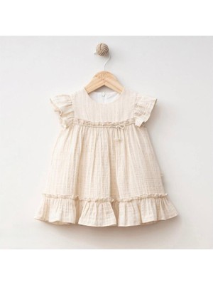 Butik Kız Bebek %100 Pamuklu Elbise Organik Kumaş