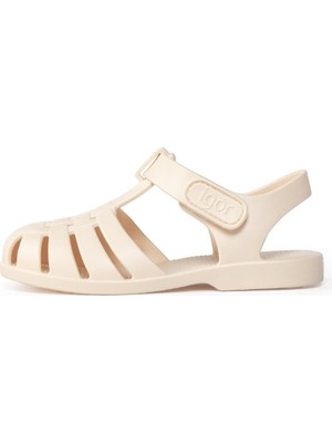 Igor Unisex Çocuk Pudra Sandalet Clasıca Velcro