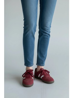 Bitacir Kadın Spor Ayakkabı Sneaker Günlük , Yürüyüş Koşu Spor Ayakkabı - Bordo