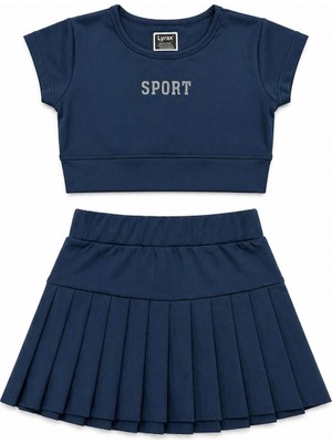 Beniizle Sport Kabartmalı Şort Etekli Kız Çocuk Takım
