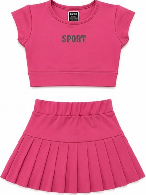 Beniizle Sport Kabartmalı Şort Etekli Kız Çocuk Takım