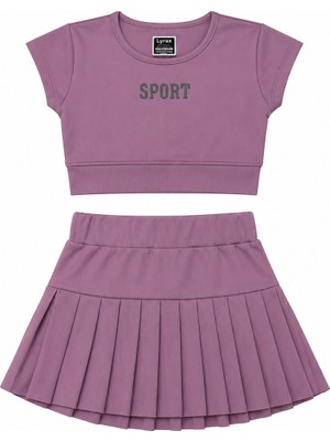 Beniizle Sport Kabartmalı Şort Etekli Kız Çocuk Takım
