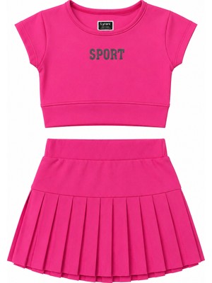 Beniizle Sport Kabartmalı Şort Etekli Kız Çocuk Takım