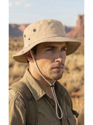 Moda Nokta Lüks Safari Şapka Kanvars