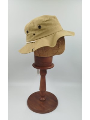 Moda Nokta Lüks Safari Şapka Kanvars
