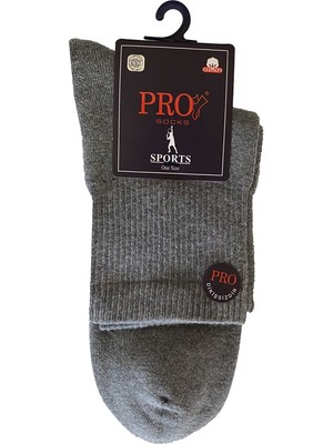 Pro Çorap 14013 Havlu Erkek Patik Çorabı Açık Gri 41-44