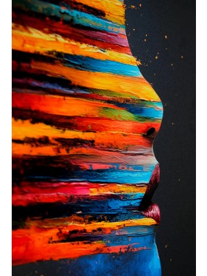 Insigne Art Design Renkli Düşünceler – 3D Kabartmalı Parlak Lak Alüminyum Tablo