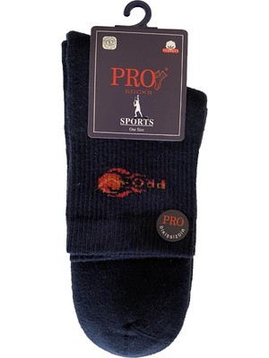 Pro Çorap 14012 Aztec Havlu Erkek Patik Çorabı Lacivert 41-44