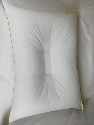 Horlama Önleyici Yastık -Otel Tipi-Boyun Destekli-Düz- Elyaf Dolgulu -Terletmez - 50X70CM