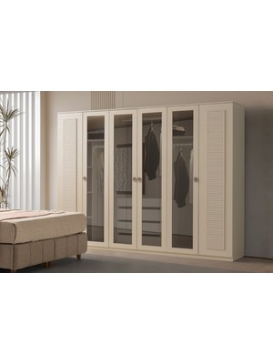 Doressa Hens 6 Kapılı Gardırop