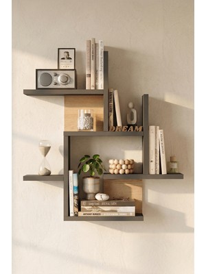 Shelf 21 Duvar Rafı Sepet-Antrasit WL21-SA