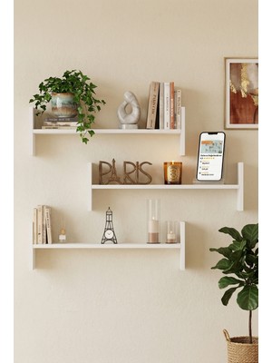 Shelf 23 Duvar Rafı Beyaz WL23-W