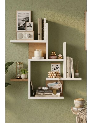 Shelf 21 Duvar Rafı Sepet-Beyaz WL21-SW