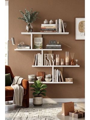 Shelf 24 Duvar Rafı Sepet-Beyaz WL24-SW