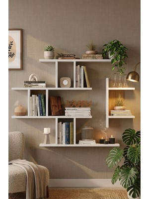 Shelf 25 Duvar Rafı Sepet-Beyaz WL25-SW