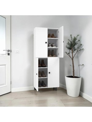Zerka Concept Panta  Mdf 6 Raflı Çok Amaçlı Mutfak Banyo Ayakkabılık Dolabı 70 cm