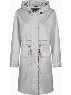Pikeur Raincoat 1021 Kapüşonlu Diz Boyu Su Geçirmez Kadın Yağmurluk