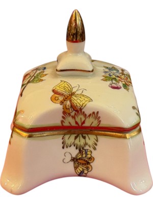 Herend Limoges El Boyama Porselen Bonboniyer - 9 cm 4 cm