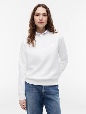 Tommy Bayan Yuvarlak Yaka Sweatshirt Orhanik Pamuk