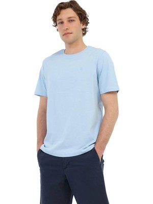 Lumberjack MB CT102 C Nk T-Sh 6fx Açık Mavi Erkek Kısa Kol T-Shirt