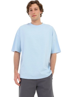 Lumberjack MB Ssros 11HS113 6fx Açık Mavi Erkek Kısa Kol T-Shirt